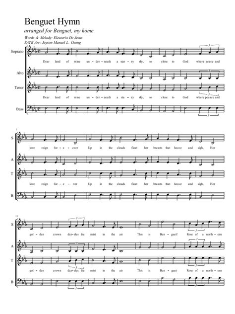 benguet hymn
